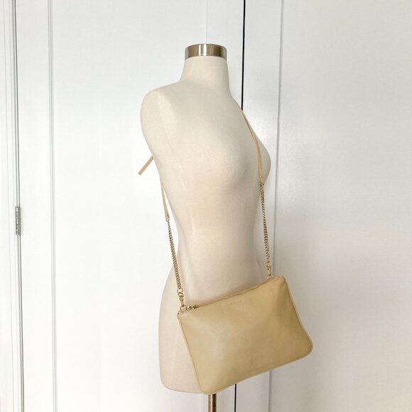 SANDRO Addict dual-pocket crossbody bag, Yellow - Picture 5 of 14